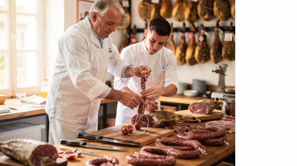Les gestes transmis dans notre atelier de charcuterie artisanale