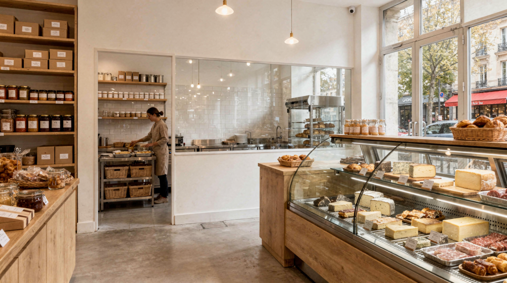 Réserve, laboratoire et espace de vente : organiser un local de commerce de bouche